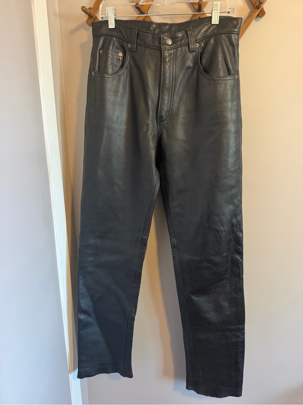 Indian Motorcycle Leather Riding Pants Black 32